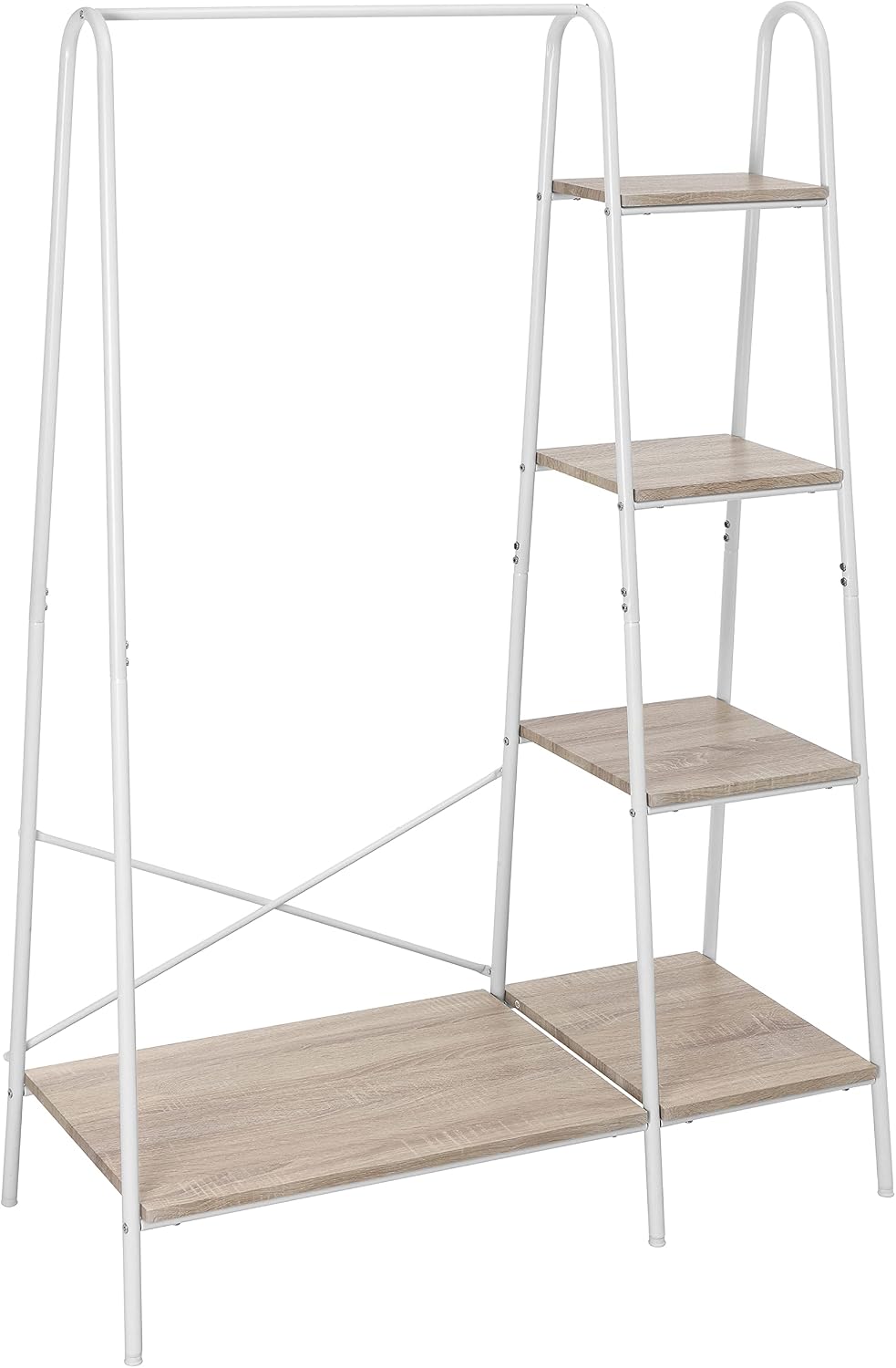 Finnhomy Metal Clothes Closet Rack, Clothing Rack for Hanging Clothes White H...