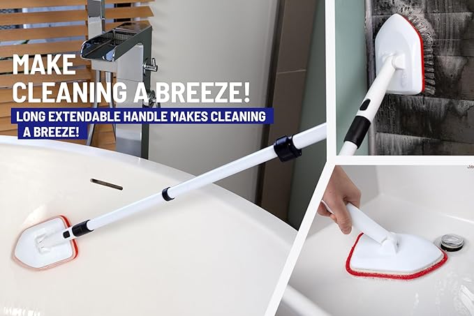 Replacement Scrubber Refill for Moku Home Extendable Tub Tile Shower Brush for - Image 7