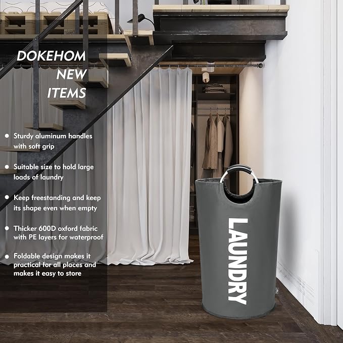 DOKEHOM 125L X-Large Collapsible Washing Laundry Basket Bag - Image 2
