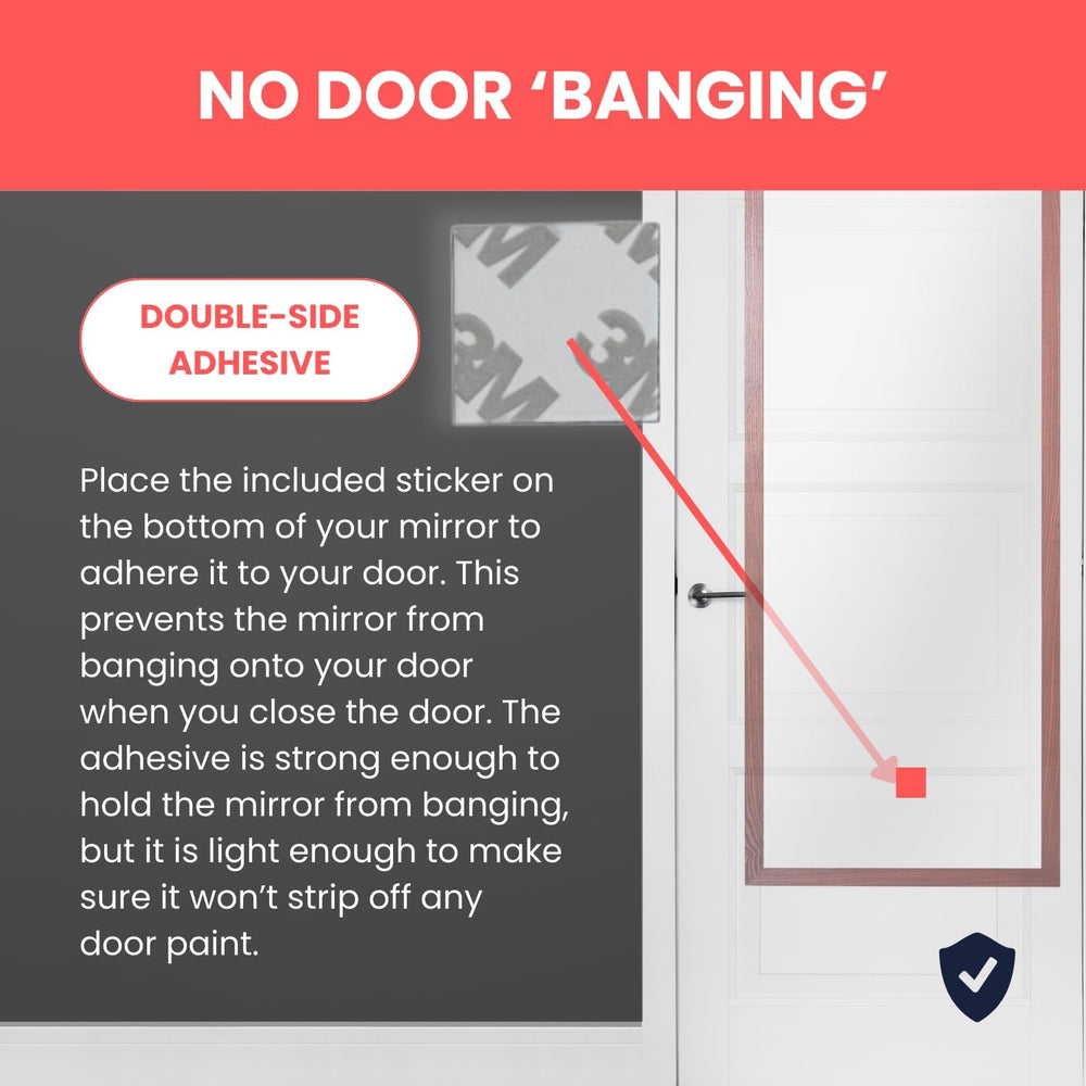 [XL Heavy Duty] 20" WHITE Over-The-Door Mirror Hanger Set (Extra Wide) w...