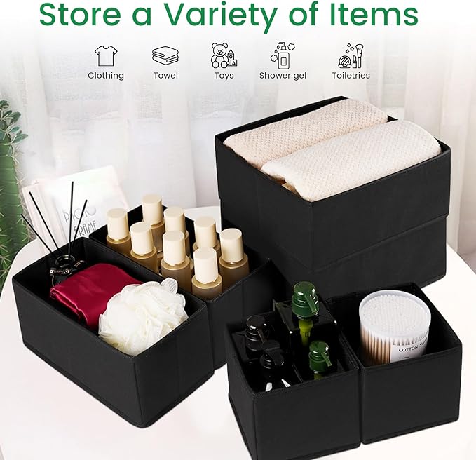 Criusia Drawer Organizer Clothes, 24 Pack Underwear Drawer Organizers, Foldable - Image 6