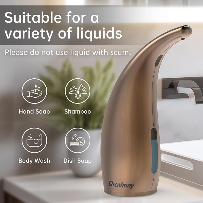 Adjustable Automatic Soap Dispenser Touchless, 4 Adjustable Levels Touchless - Image 5