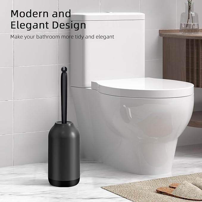 HAMITOR Toilet Bowl Brush Holder Set: Bathroom Deep Cleaning Toilet Cleaner - Image 6