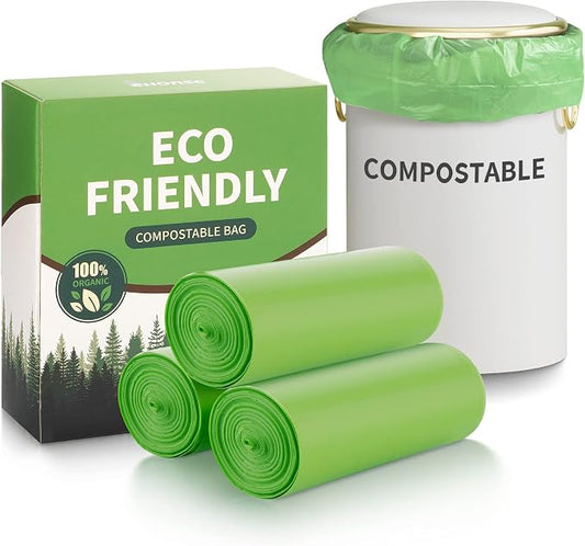 5 Gallon Trash Bags Compostable Compost Small Garbage Bag Extra Thick 0.78 Mil by Eargardin
