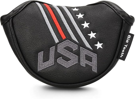 BIG TEETH Putter Cover Mallet Putter Cover Half Mallet Small Golf Headcover by BigTeeth