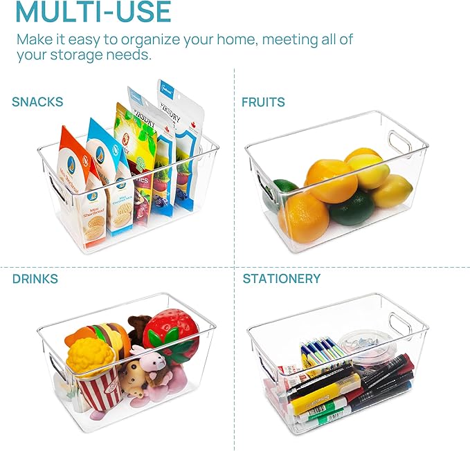 Vtopmart Clear Plastic Pantry Organizer Bins, Countertops, Freezer Organization - Image 6