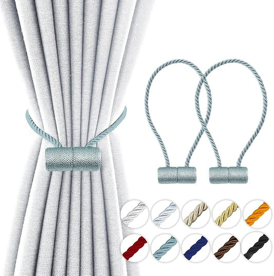 18 Inch Strong Magnetic Curtain Tiebacks, Curtain Holdbacks Modern Upgrade by YUNTUOO