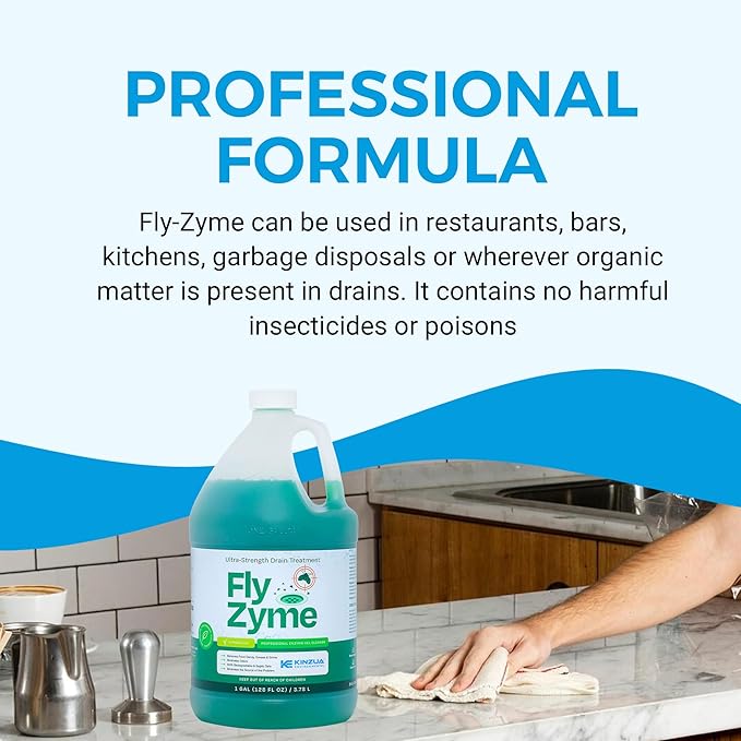 KINZUA ENVIRONMENTAL Fly-Zyme, Highly Concentrated Enzyme Drain Cleaner - Image 6