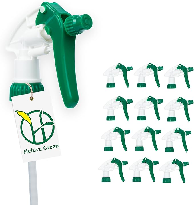 Heluva Green Spray Bottle Nozzle Replacement, Bottle Tops Only by HeluvaGreen