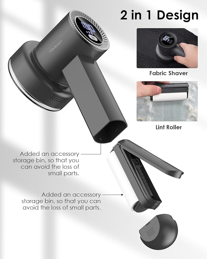Fabric Shaver Fuzz Remover Rechargeable, HOMEASY Electric Lint Remover Shaver - Image 5
