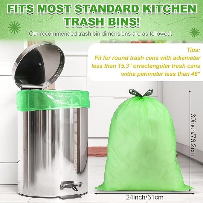 200 Count 13 Gallon Compostable Trash Bags - Image 3