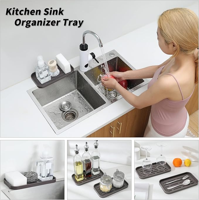 Silicone Kitchen Sink Organizer Tray - Image 3
