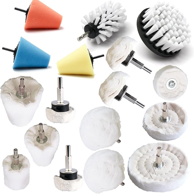 Polishing Pad Buffing Wheel Kit 17 Pack, - Image 6