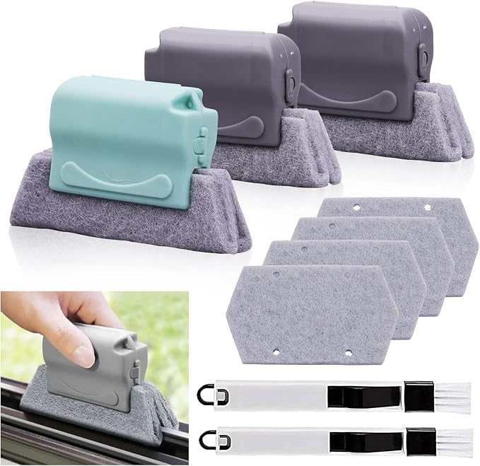 Koishu Magic Window Groove Cleaning Brush, Hand-held Window Track Cleaner by Korunb