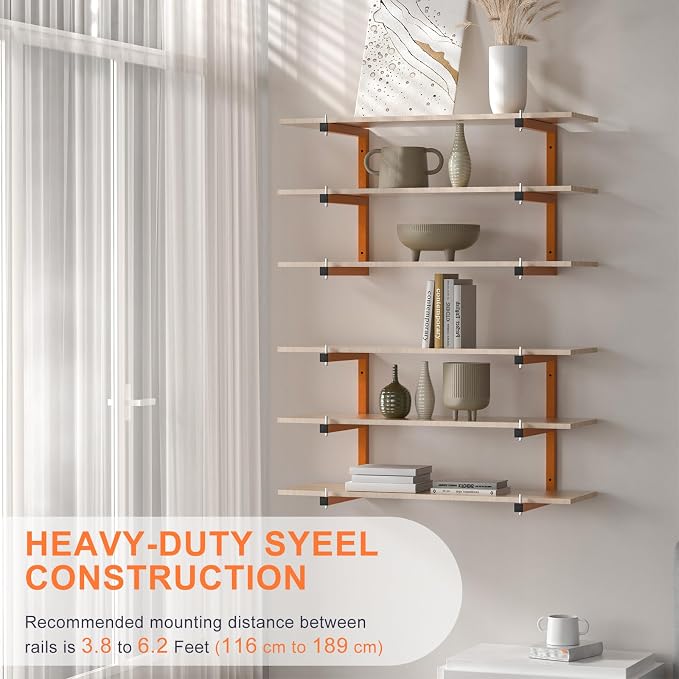 4 PACK Lumber Rack Wall-Mounted Lumber Storage Rack, Heavy Duty Wood Storage - Image 6