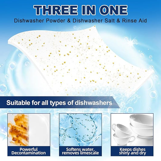 Eco Dishwasher Detergent Sheets Up To 160 Loads, Unscented Plastic Free - Image 2
