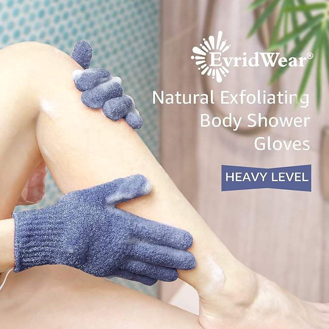 Evridwear Exfoliating Dual Texture Bath Gloves - Image 2