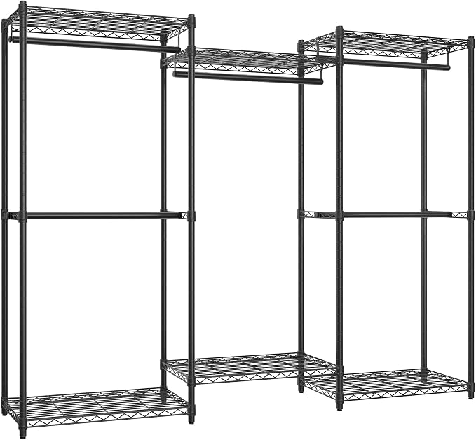 SONGMICS Heavy-Duty Clothes Rack, Garment Rack, Portable Closet, 86.4-Inch Wide - Image 7