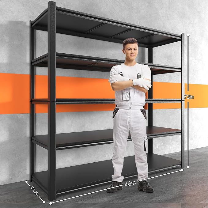 48.2" W Garage Shelving 3000LBS Storage Shelves Heavy Duty Garage Storage - Image 3