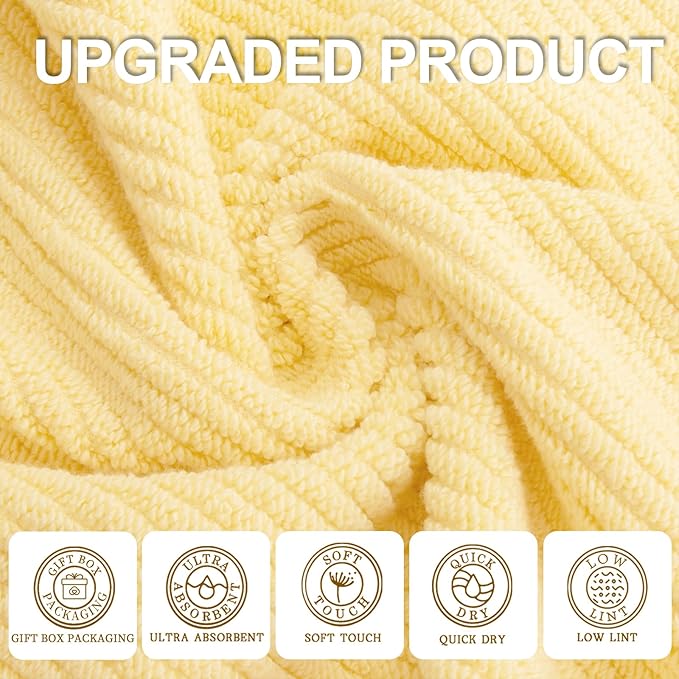VOOVA & MOVAS Yellow Bath Towels - Image 2