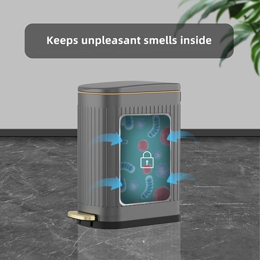 2.6 Gallon Slim Bathroom Trash Can - Image 4