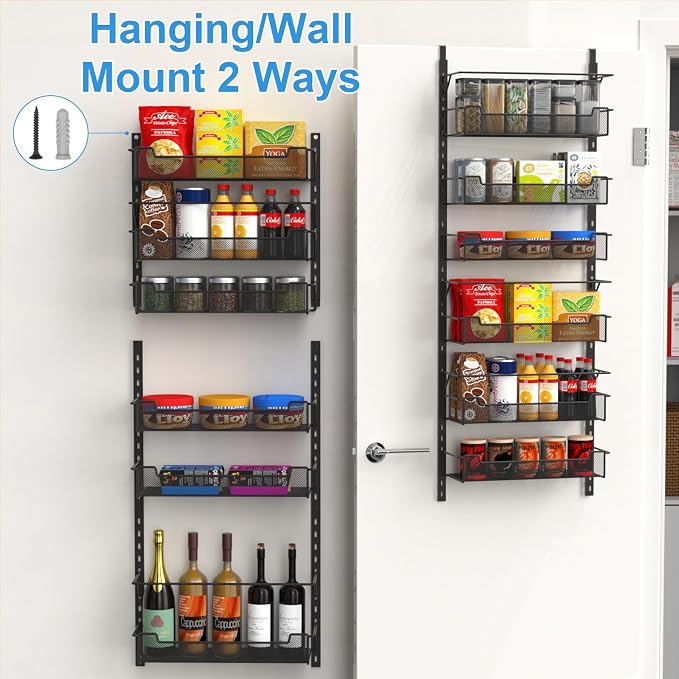 Over the Door Pantry Organizer, 6-Tier Over the Door Organizer - Image 5