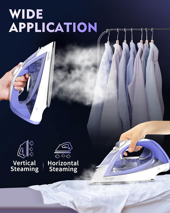 Cordless Iron for Clothes, 1550W 2-In-1 Cordless/Corded Steam Iron Rapid Heating - Image 8
