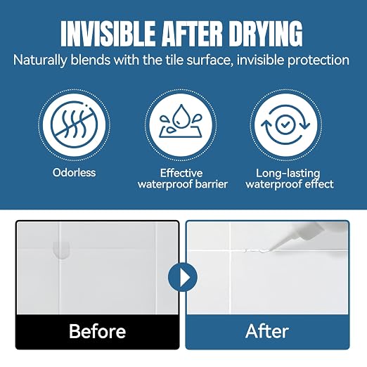 JAOJAO Grout Sealer for Floor Tile, Grout Repair Kit Tile Grout Sealer Shower - Image 3