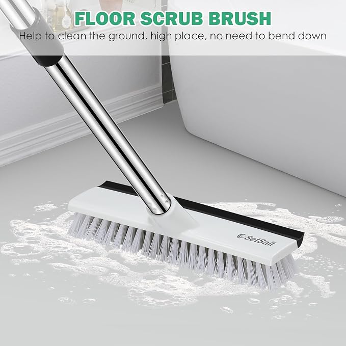 SetSail Floor Scrub Brush with 51-Inch Long Adjustable Handle 2 in 1 Scrape - Image 6