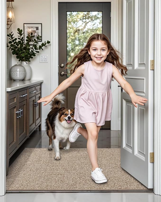 LUMI Indoor Door Mat 17"x30", Ultra Thin Low Profile Non-Slip Doormat - Image 5