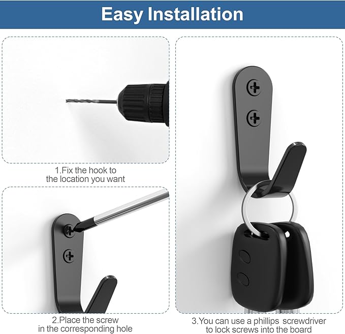 10PCS Hooks - Wall Mount Coat Hooks - Image 6