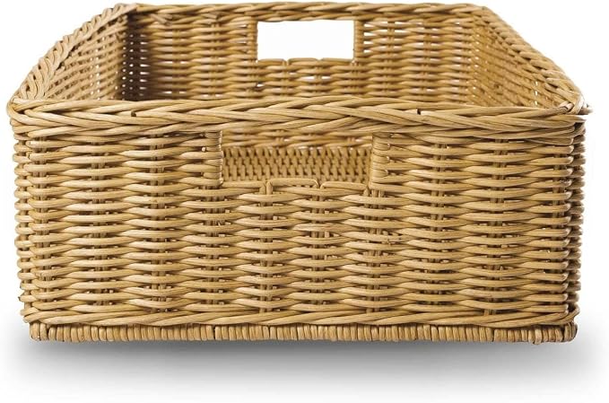 The Basket Lady Under The Bed/Basic Wicker Storage Basket, 20 in L x 14.5 in W - Image 3