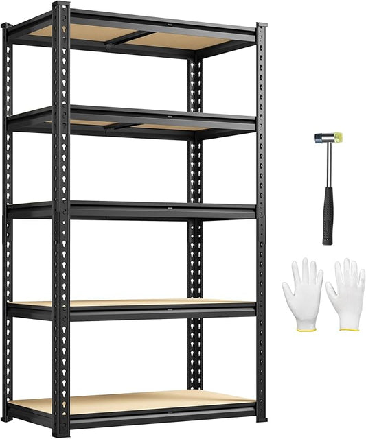 1980LBS Storage Shelves, 5-Tier Adjustable Pantry Shelves, Metal Shelving Unit by Durayloly