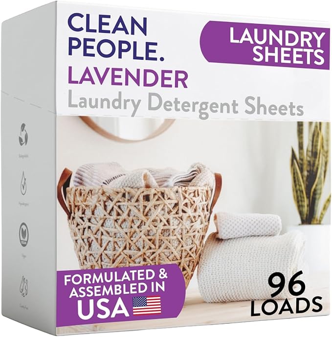 The Clean People Lavender Laundry Detergent Sheets by CleanPeople