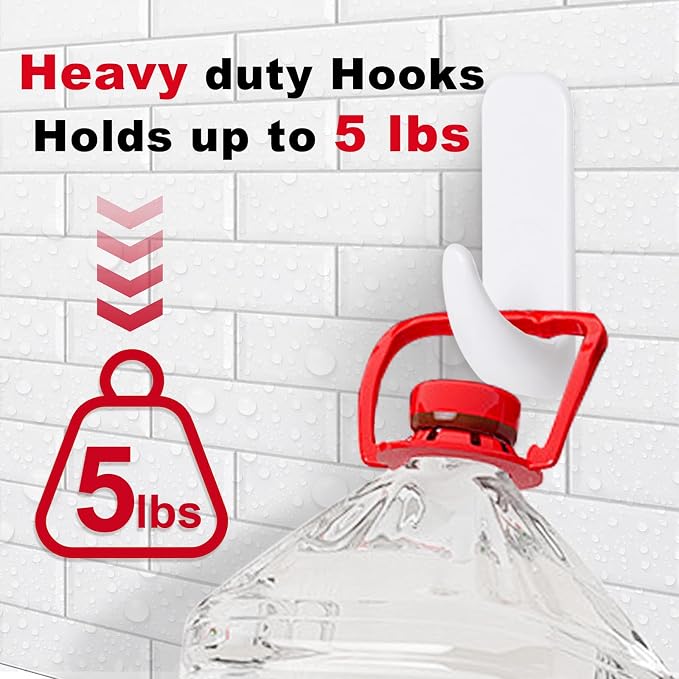 Wall Hooks for Hanging Heavy Duty, Large 12 Self Adhesive Wall - Image 4