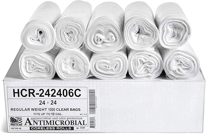 Aluf Plastics High Density Trash Bags, 10 Gallon, 6 Micron, by AlufPlastics