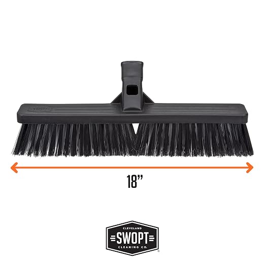 SWOPT 18” Standard Multi-Surface Push Broom Head — Indoor and Outdoor Push - Image 6