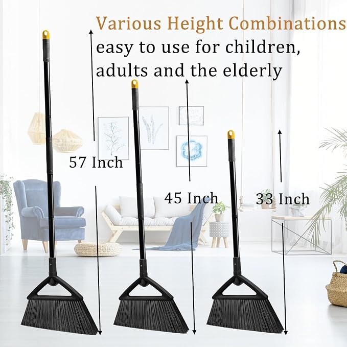 3PCS Heavy Duty Angle Broom, Long Pole Brooms - Image 5