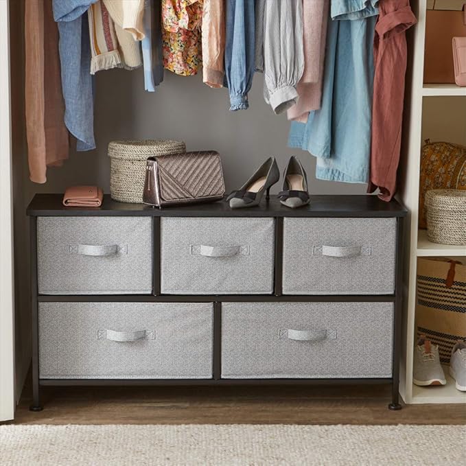 Amazon Basics Extra Wide Fabric 5-Drawer Storage Organizer Unit - Image 2