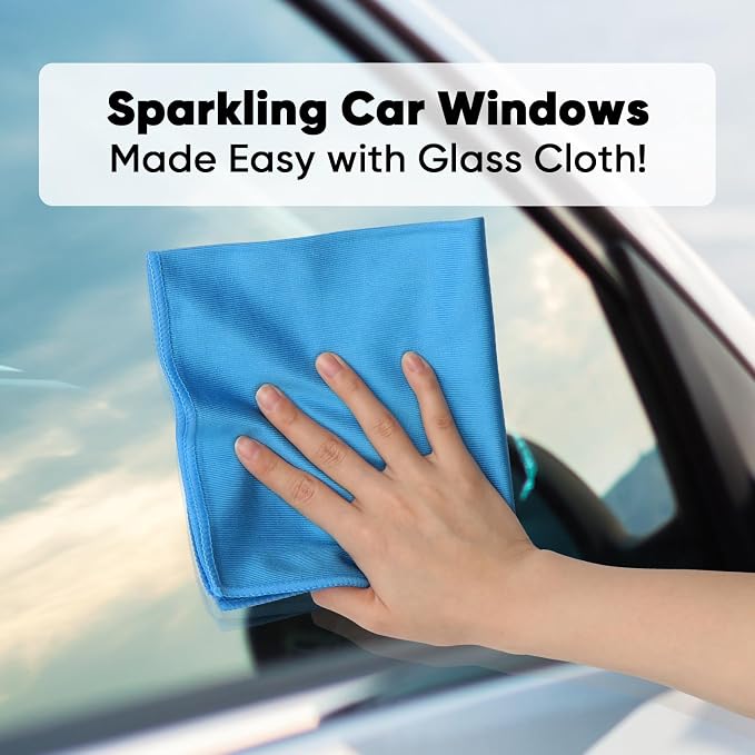 HOMEXCEL Microfiber Glass Cleaning Cloths 6 PK, Lint Free Streak Free, Reusable - Image 8