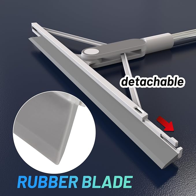 KOLLIEE Floor Squeegee Rubber Squeegee Broom Floor 61" Handle Adjustable Window - Image 5