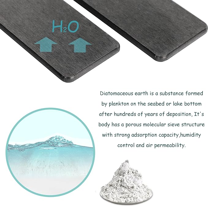 2 Pcs Water Absorbing Stone Trays, Kitchen/Bathroom Sink Soap Dish, Diatomite - Image 3