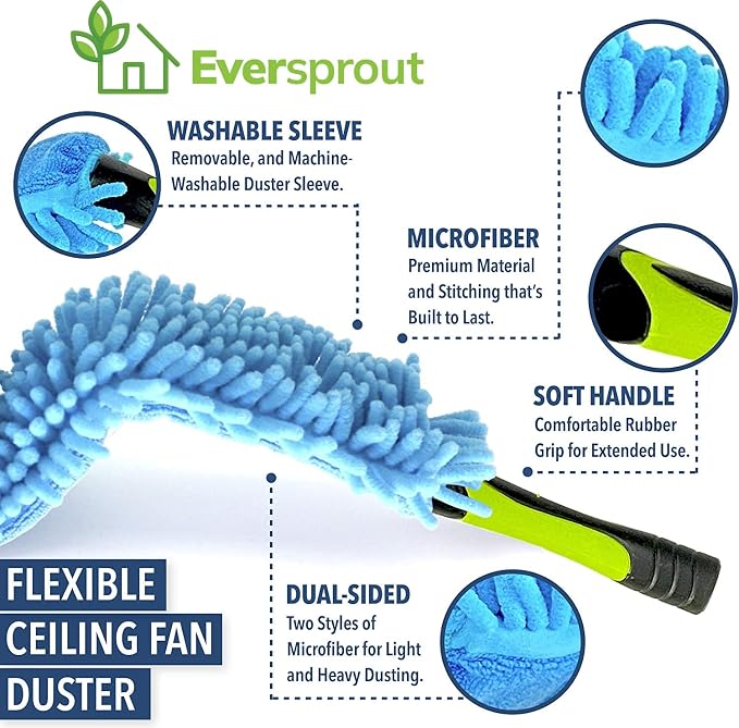 EVERSPROUT 20+ Foot High Reach Flexible Microfiber Ceiling & Fan Duster | - Image 5