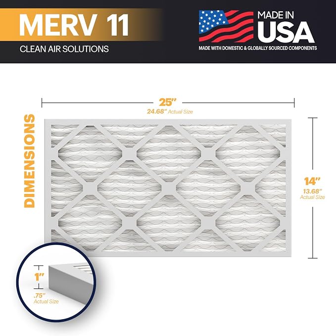 BNX TruFilter 14x25x1 Air Filter MERV 11 - Image 2