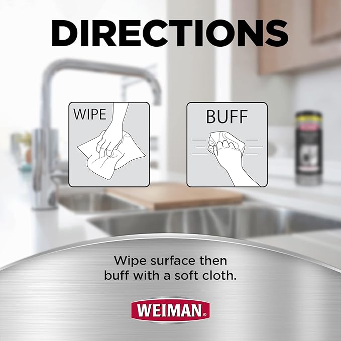Weiman Stainless Steel Cleaner, Removes Dirt, and Grease, No Streaks or Residue - Image 4
