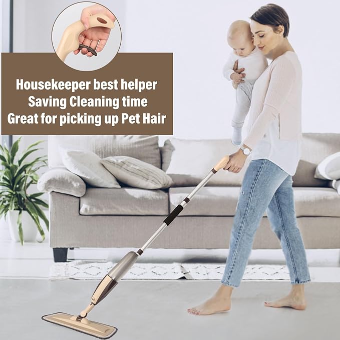 Mops for Floor Cleaning, 50 inch Spray Mop - Image 6
