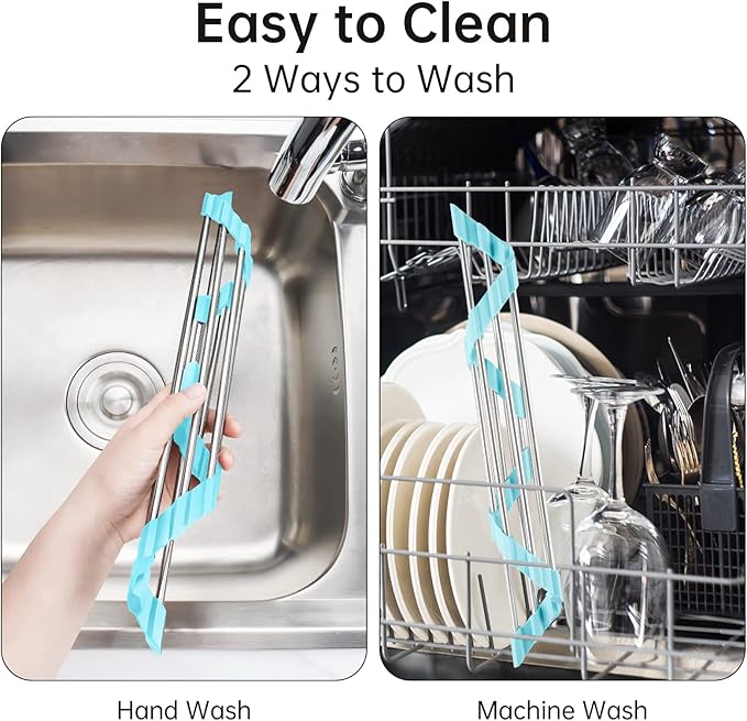 Tomorotec Green Triangle Roll-Up Dish Drying Rack - Image 5