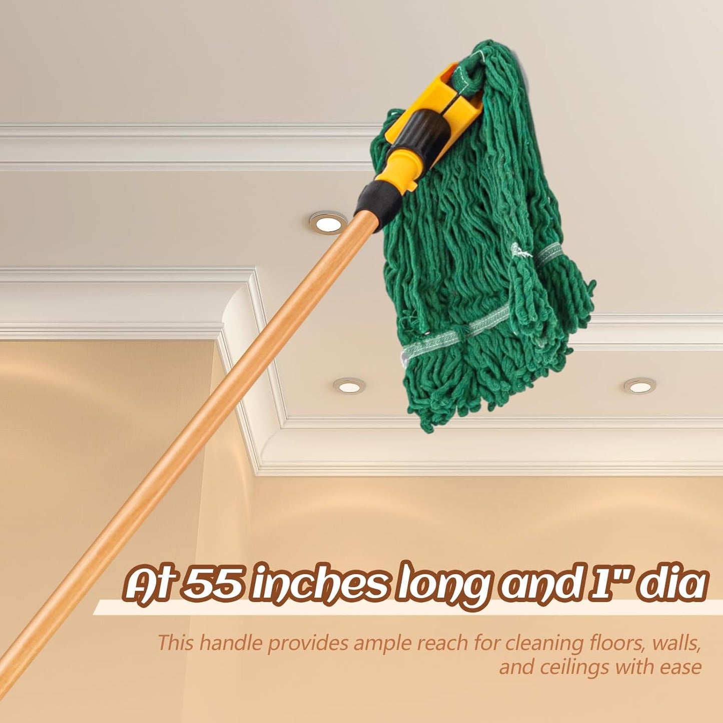 Gisafai 20 Pcs Broom Handle Wood Sanded Tapered Tip 55 x 1 Inch Long Handle Mop Broom Stick Pole for Floor Cleaning Sweeping Replacement