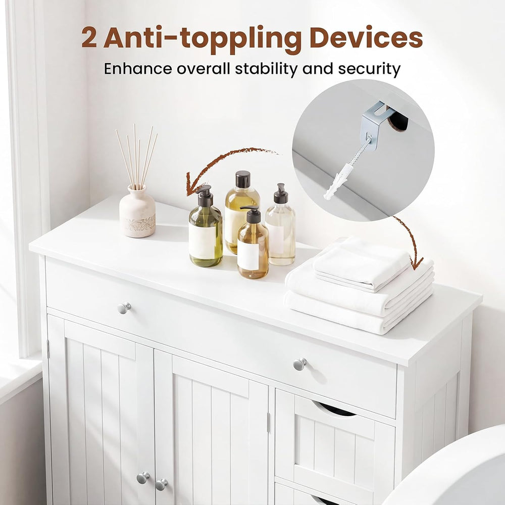Bathroom Floor Cabinet with Concealed Storage