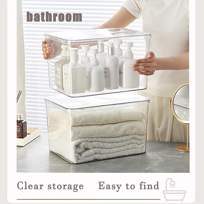 Clear plastic storage bins - Image 2